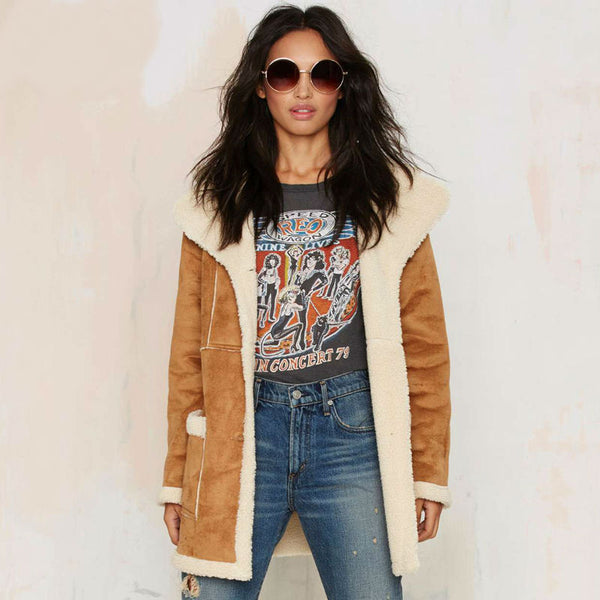 Cowboy Lamb Wool Suede Thicken Coat