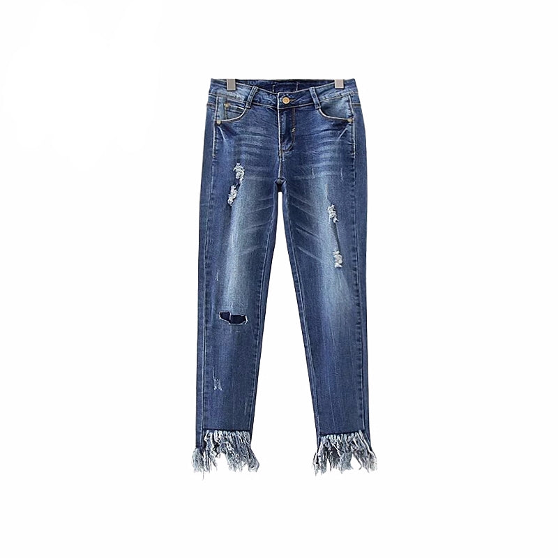 Western Style Ninth-length Jeans