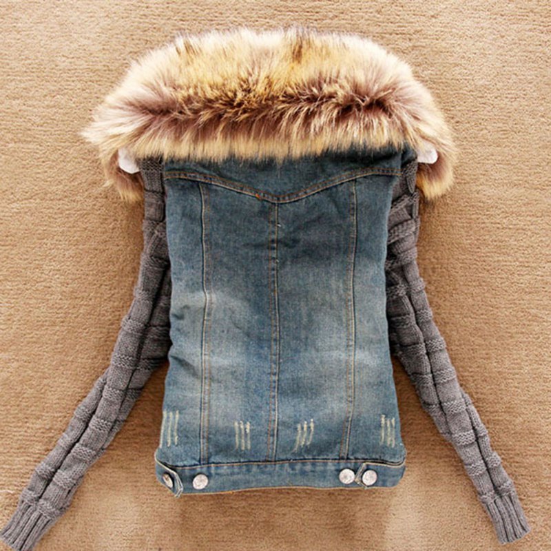 Jacket Movable Furs Collar