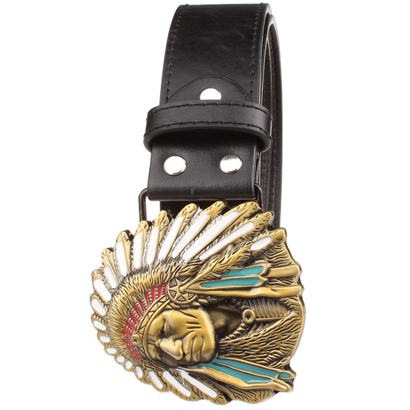 Chief Head Men's Leather Belt