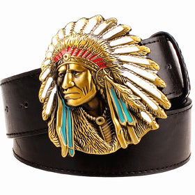 Chief Head Men's Leather Belt