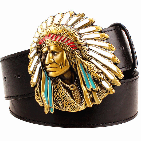Chief Head Men's Leather Belt