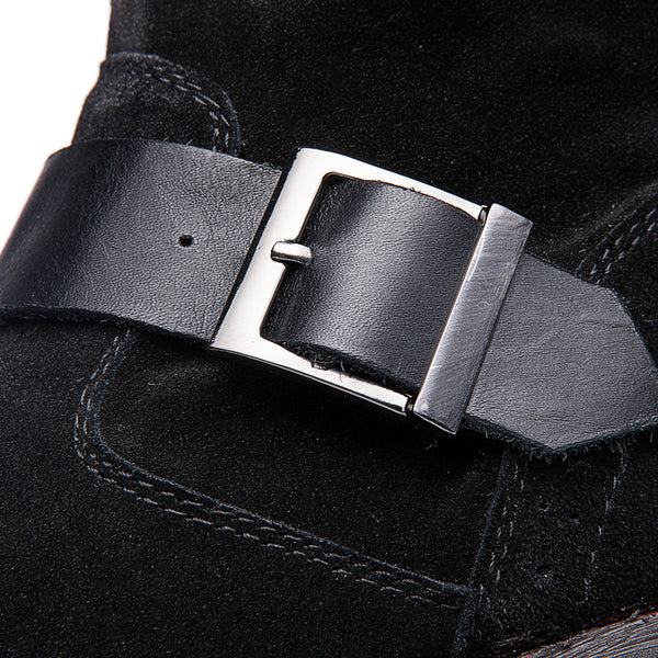 Casual Style Cowboy Leather Boots