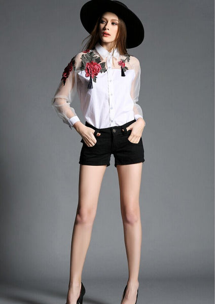 Western Style Flowers Embroidery