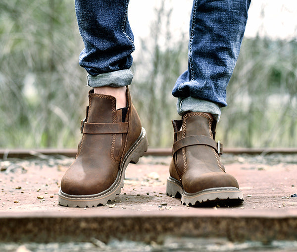 Genuine Leather Men's Cowboy Boots