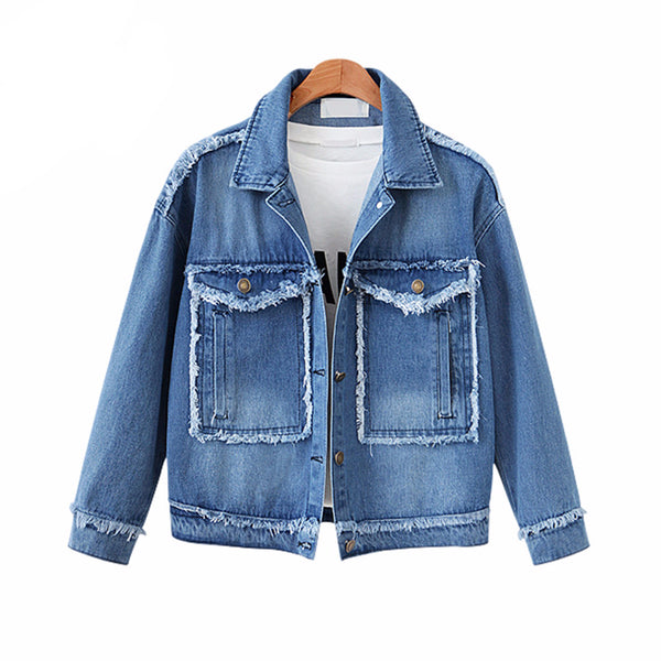 Button Frayed Loose Western Style