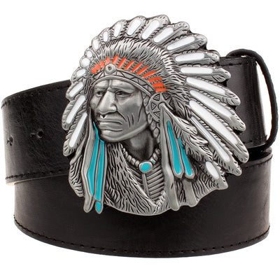 Chief Head Men's Leather Belt